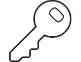 Key cutting and lock changing Icon